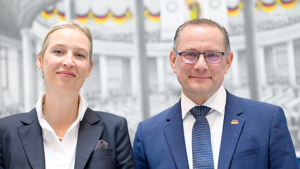 Alice Weidel und Tino Chrupalla sind weiterhin die Fraktionsvorsitzenden der AfD. Foto: dpa/Bernd von Jutrczenka