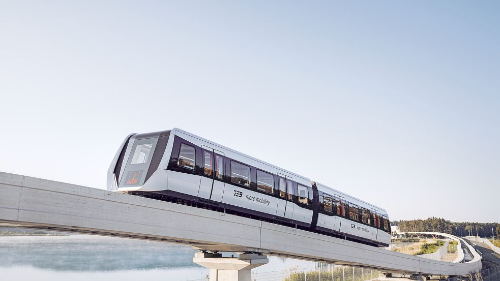 Eine TSB-Magnetschwebebahn auf der Teststrecke von Max Bögl in Bayern. Foto: Firmengruppe Max Bögl