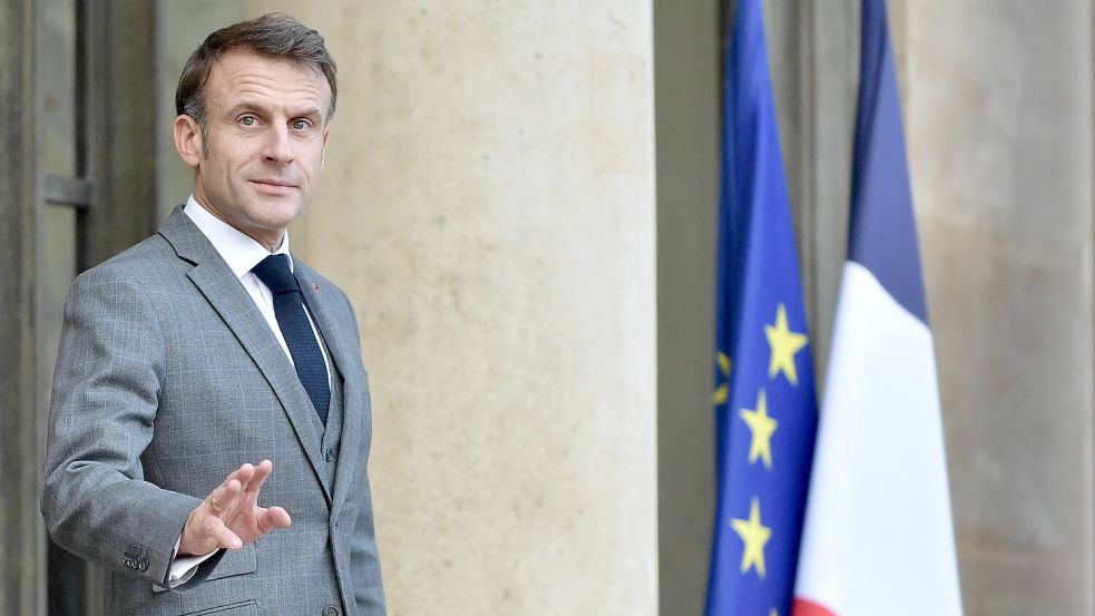 Der französische Staatspräsident Emmanuel Macron lud am Donnerstag zu einer humanitären Konferenz für die zivilen Opfer des Nahostkrieges ein. Foto: imago images/Abdullah Firas