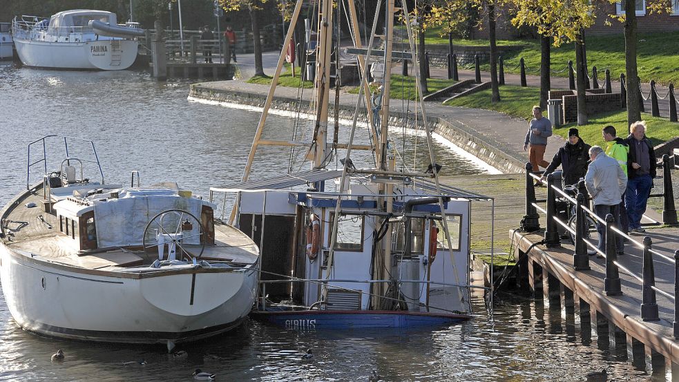 Am 30. Oktober 2013 sank die „Sirius“. Foto: Ortgies/Archiv