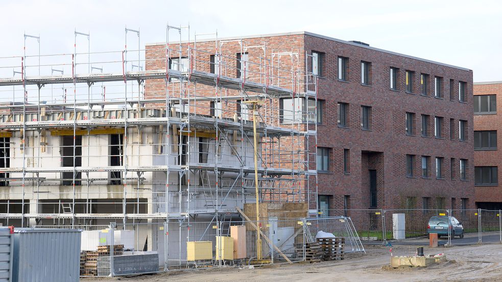 Wohnungsbau in Niedersachsen: Hier muss das Land deutlich zulegen. Foto: Julian Stratenschulte/dpa