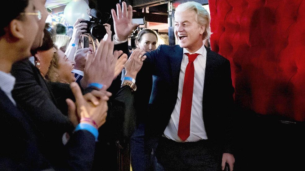 Strahlender Sieger in den Niederlanden: Der Rechtspopulist Geert Wilders. Foto: imago images/ANP