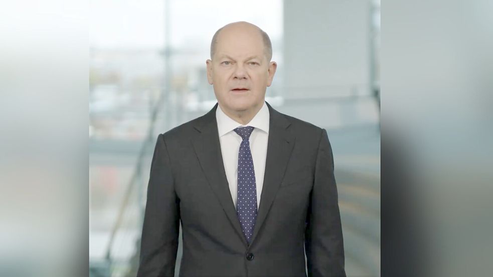 Bundeskanzler Olaf Scholz hat am Freitag eine kurze Videoansprache gehalten - und über die Lage zum Bundeshaushalt informiert. Foto: X/Bundeskanzler Olaf Scholz