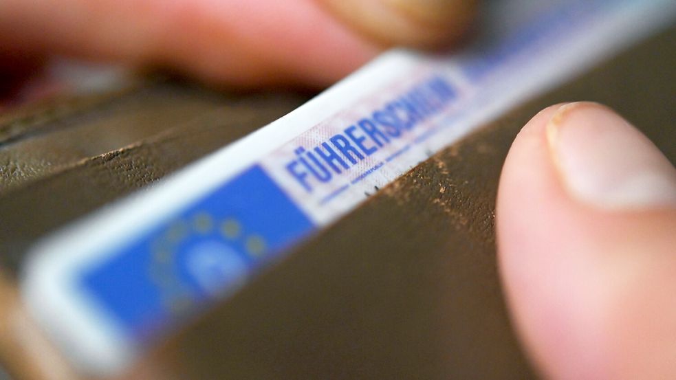 Eine Frau nimmt einen Führerschein aus ihrem Geldbeutel. Die EU-Verkehrsminister haben am Montag ihre Position zu den geplanten neuen Führerscheinregeln festgelegt. Foto: Murat/DPA