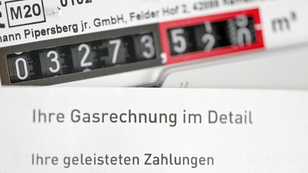 Wenn der Gaszähler nicht kaputt geht, ist sein Zählerstand eindeutig – und eigentlich auch die daraus resultierende Rechnung. Doch die EWE schickt eine Kundin nun die fünfte Version einer Jahresrechnung. Symbolfoto: Bernd Weißbrod/dpa