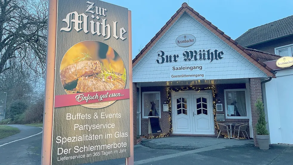 Die eigentliche Gäststätte des Gasthauses Zur Mühle bleibt weiterhin geöffnet. Aber der Partyservice wird eingestellt und der "Schlemmerbote" ist bereits übergeben worden. Foto: David Ammermann