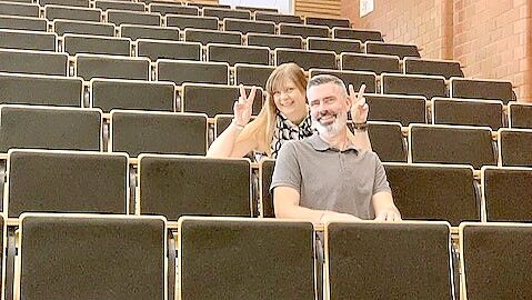 Besuchen inzwischen öfter Mal ihren alten Hörsaal: Ellen Schröder und Stephan Frenzel. Foto: privat