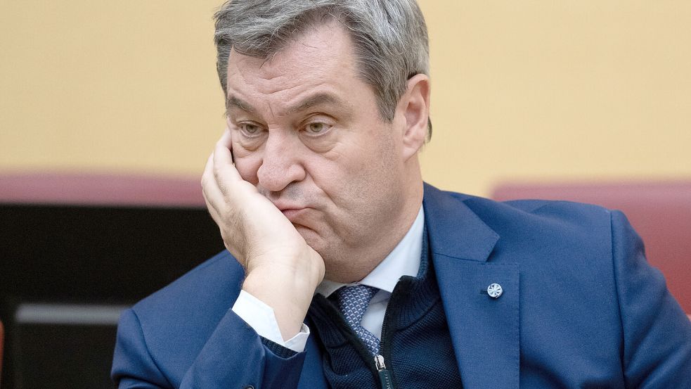Bayerns Ministerpräsident Markus Söder durfte nicht zu Ende sprechen. Foto: dpa/Sven Hoppe
