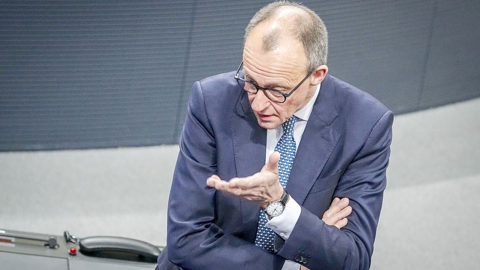 Der CDU-Vorsitzende Friedrich Merz im Deutschen Bundestag: Weihnachten feiern und Glühwein trinken als „Teil unserer Kultur, unseres Zusammenlebens“. Foto: dpa/Kay Nietfeld
