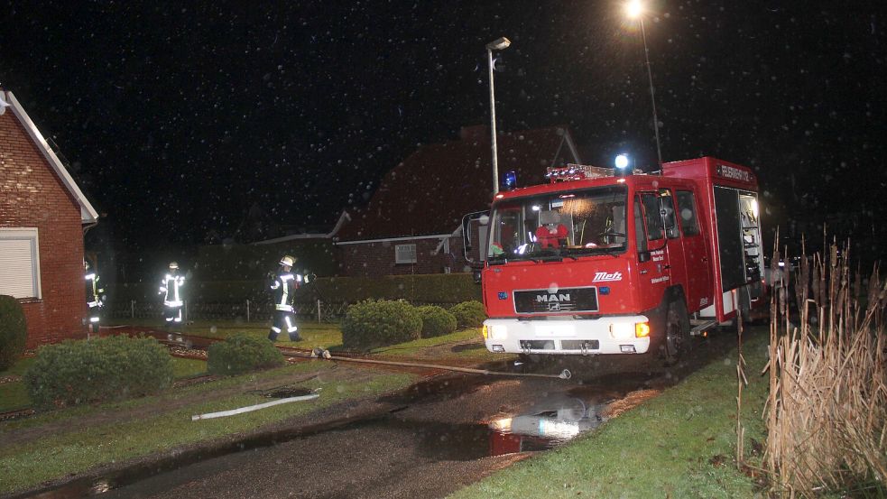 Die Feuerwehr Holthusen war im Einsatz. Foto: Rand/Feuerwehr Weener