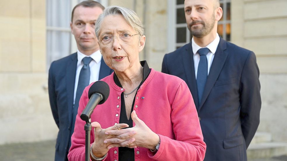 Die französische Premierministerin Élisabeth Borne ist im Zuge einer Regierungsumbildung zurückgetreten. Foto: AFP/Bertrand Guay