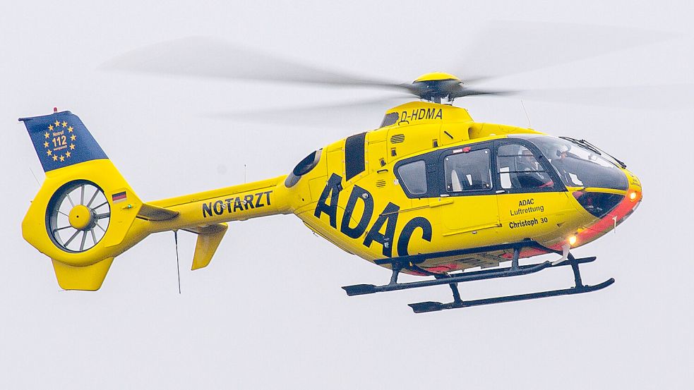 Mit einem Rettungshubschrauber wurde der verletzte Barßeler in ein Krankenhaus gebracht. Symbolfoto: Gabbert/DPA