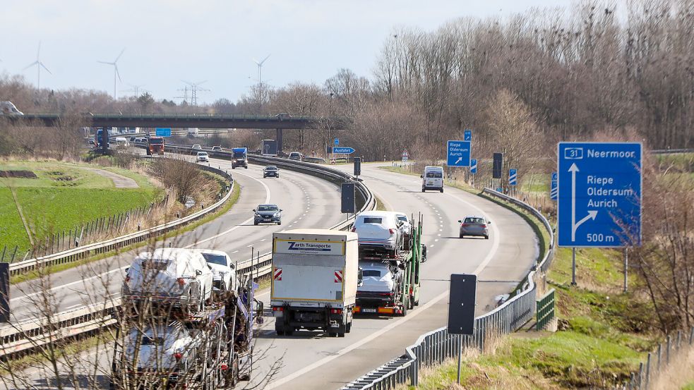 Die Autobahn 31 bei der Abfahrt Riepe. Foto: Romuald Banik