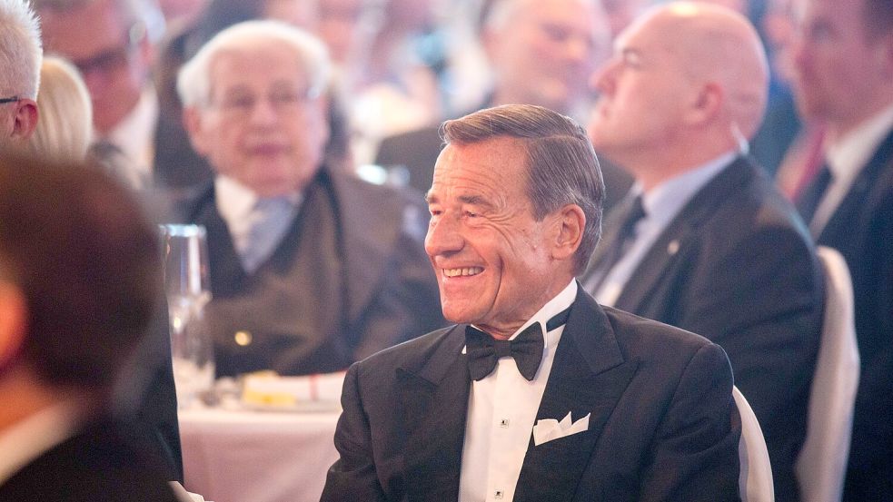 Trigema-Chef Wolfgang Grupp bei der Jubiläumsfeier zu 100 Jahren Trigema. Foto: dpa/Philipp von Ditfurth