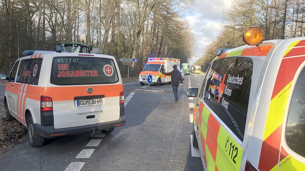Die Johanniter konnten schnell ausrücken, um dem verletzten 35-Jährigen aus der Gemeinde Barßel zu helfen. Foto: Bastian Kosel/Johanniter