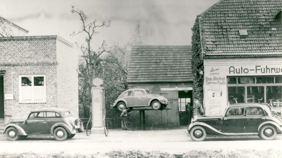 Die Autowerkstatt von Austermann am Untenende in den 1950er Jahren. Fotos: Archiv