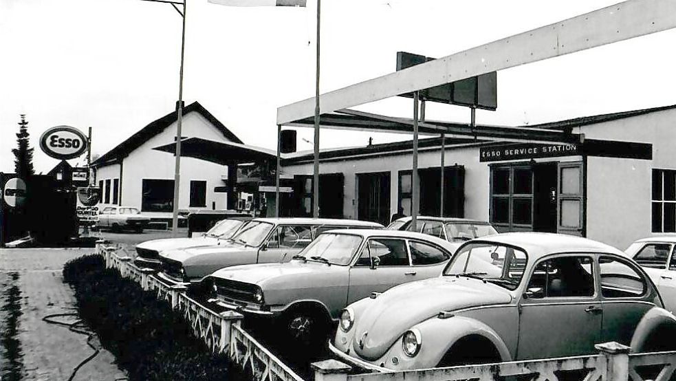 Die Esso-Station an der Rhauderwieke im Jahr 1973.