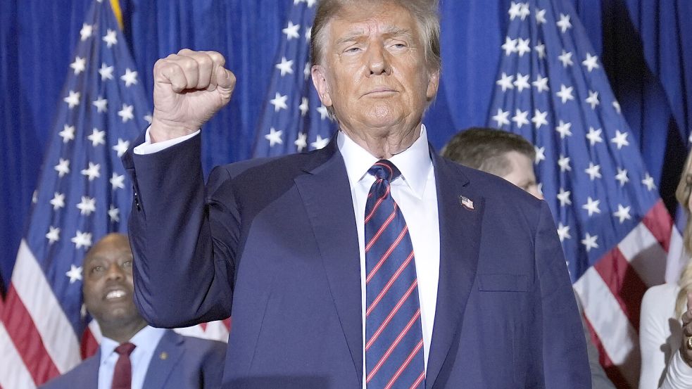 Siegesgewiss wie eh und je: Donald Trump. Foto: picture alliance/dpa/AP/Matt Rourke