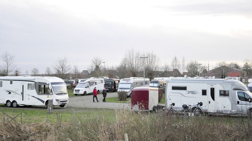 Insbesondere Ditzum ist bei Wohnmobilisten zu jeder Jahreszeit beliebt. Foto: Wolters/Archiv