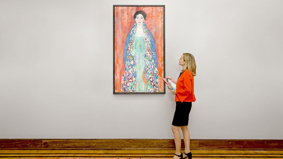 Sensation auf dem Kunstmarkt: Das verschollen geglaubte Porträt „Fräulein Lieser“ von Gustav Klimt. Foto: © Auktionshaus im Kinsky GmbH, Wien