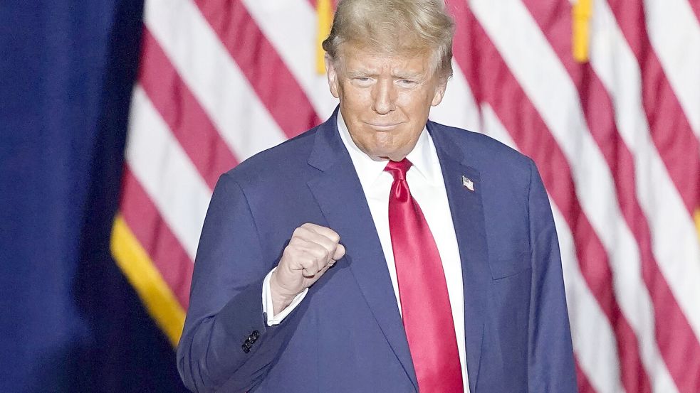 Donald Trump konkurriert nur noch mit Nikki Haley um die Kandidatur für die Präsidentschaftswahl bei den Republikanern. Foto: dpa/AP/Pablo Martinez Monsivais