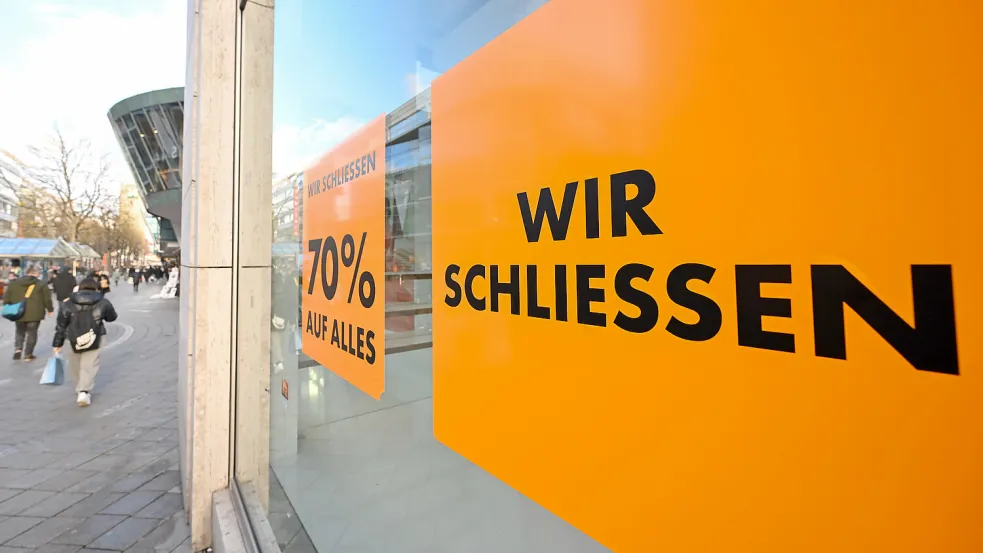 Die Zahl der Geschäftsschließungen ist im vergangenen Jahr um fast 10 Prozent gestiegen. Foto: dpa/Bernd Weißbrod