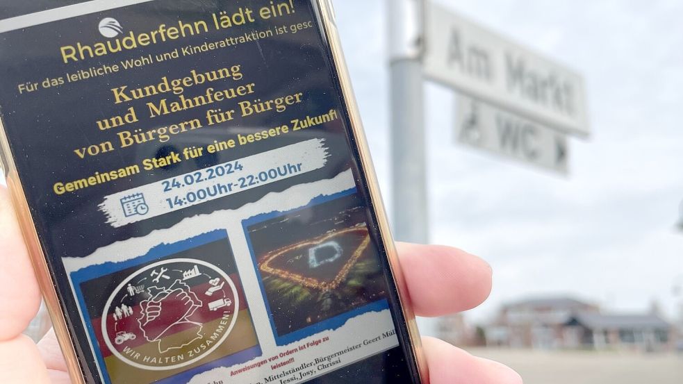 Ein digitaler Flyer macht auf die Veranstaltung in Rhauderfehn aufmerksam. Foto: Janßen