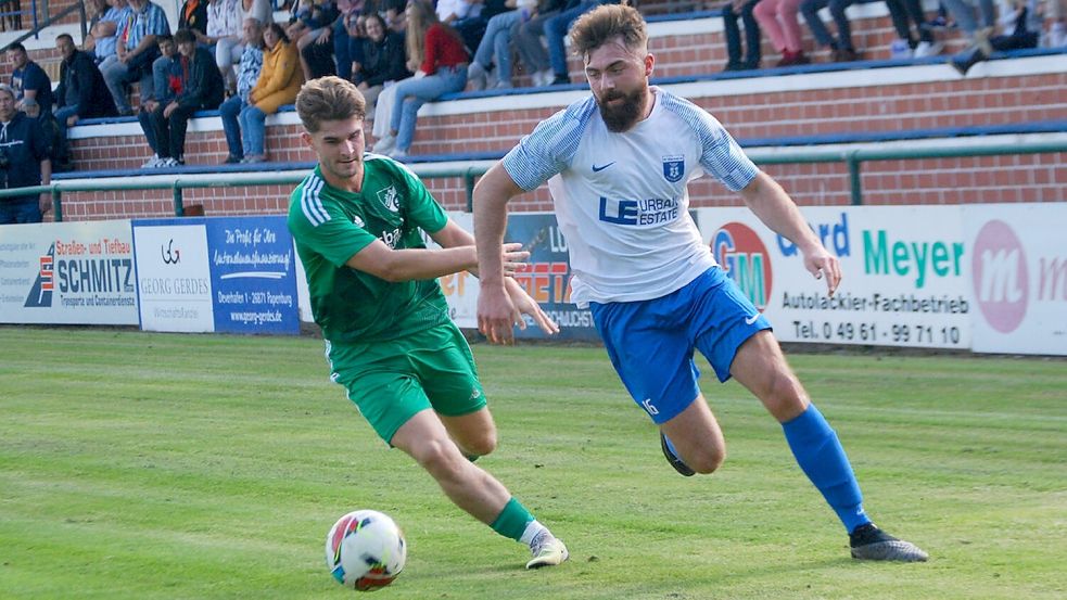 Nach fünf Monaten bestreitet BW Papenburg, am Ball Arlind Jonjic, wieder ein Heimspiel im Sportpark. Foto: Reemts