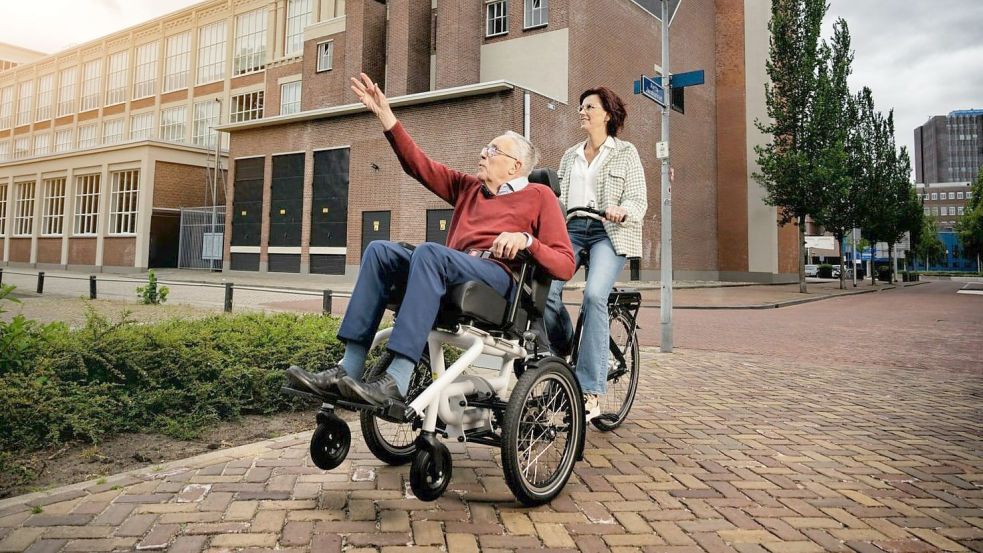 Das Symbolfoto zeigt ein Rollstuhlfahrrad. Der Rotary Club Overledingen-Rhauderfehn möchte für hiesige Pflegeheime diese speziellen Rollstuhlfahrräder anschaffen. Foto: Huka-Bikes