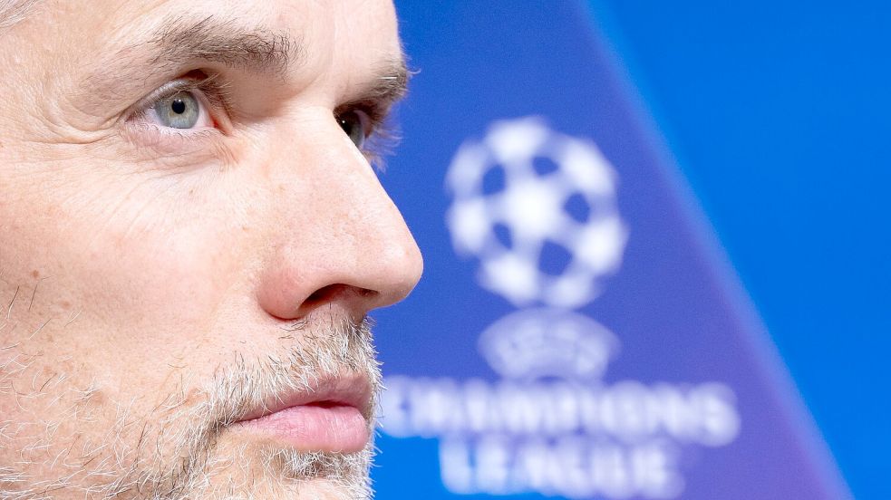 Bayern-Trainer Thomas Tuchel bei der Pressekonferenz vor dem Spiel gegen Lazio Rom. Foto: Sven Hoppe/dpa