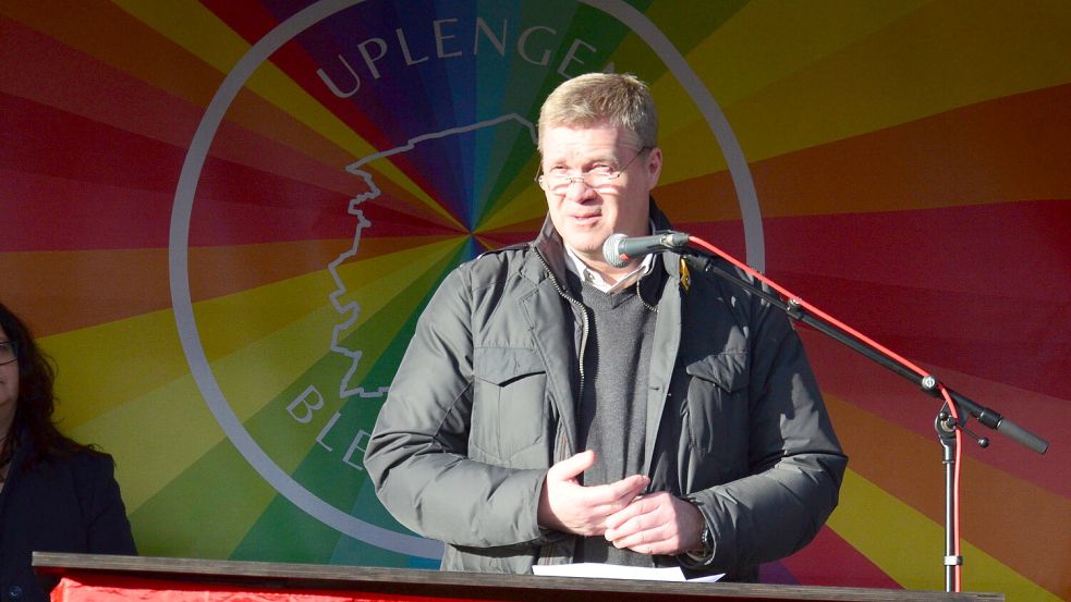 Unter anderem Ulf Thiele hatte auf der Demo in Remels eine Rede gehalten. Foto: Lehmann/Archiv