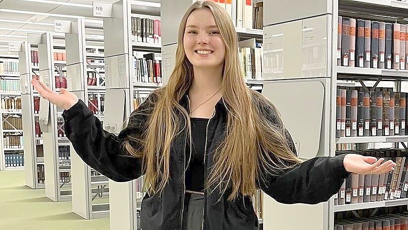 In der Campus-Bibliothek der Freien Universität Berlin verbringt Marie Meiners viel Zeit ihres Studiums. Foto: Privat