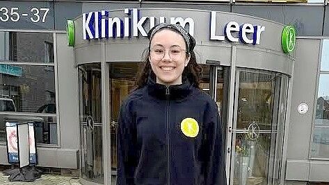 Michelle Lotysch hat großen Spaß an ihrer Arbeit im Klinikum Leer. Foto: Privat
