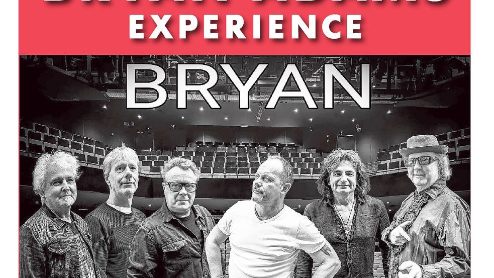 In der Eisenhütte in Augustfehn gibt es ein Konzert mit Bryan – The Dutch Bryan Adams Experience. Foto: Werbeplakat Eisenhütte