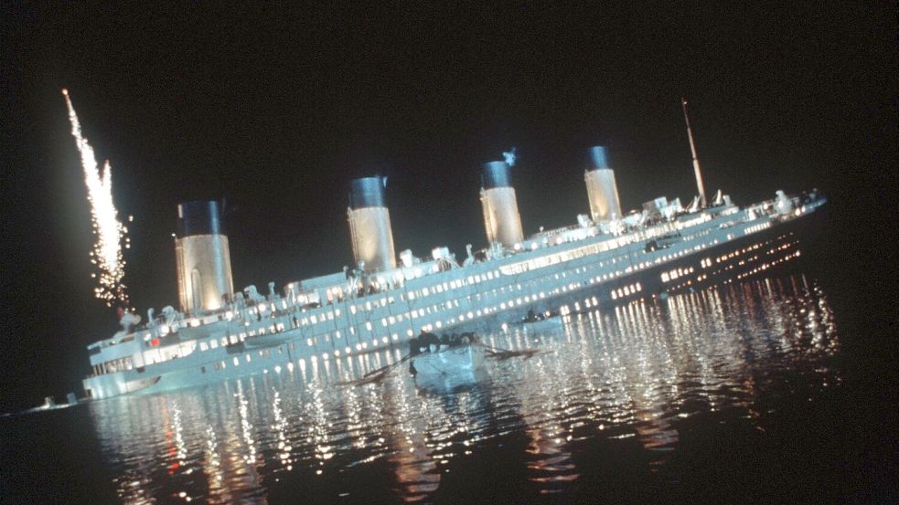 Der Untergang des Luxusliners „Titanic“ im Film von Regisseur James Cameron. Foto: dpa-Film 20th century fox/dpa