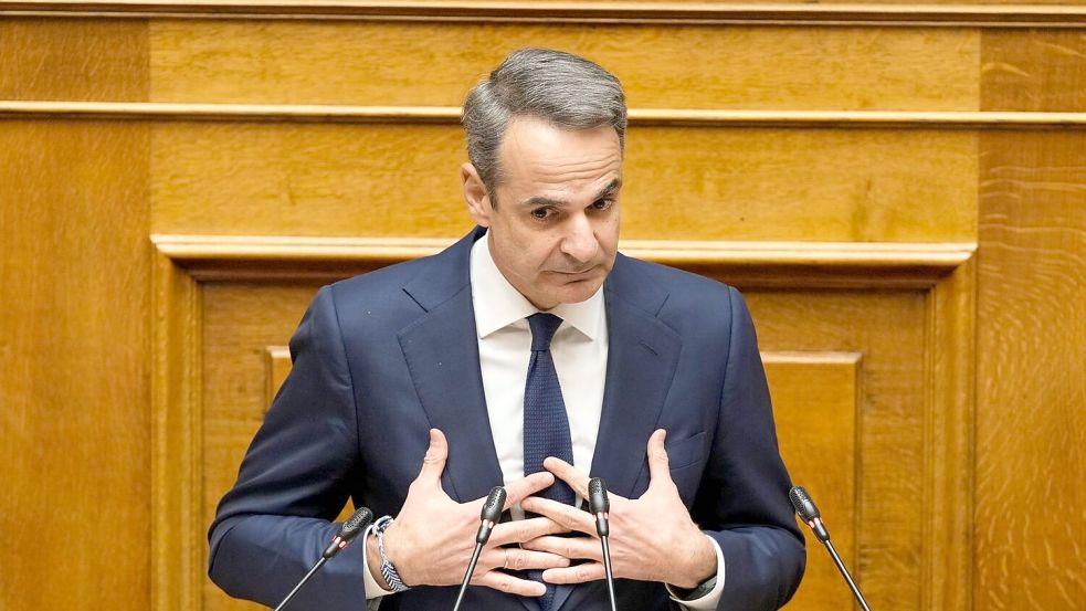 Der griechische Ministerpräsident Kyriakos Mitsotakis. Foto: Petros Giannakouris/AP/dpa