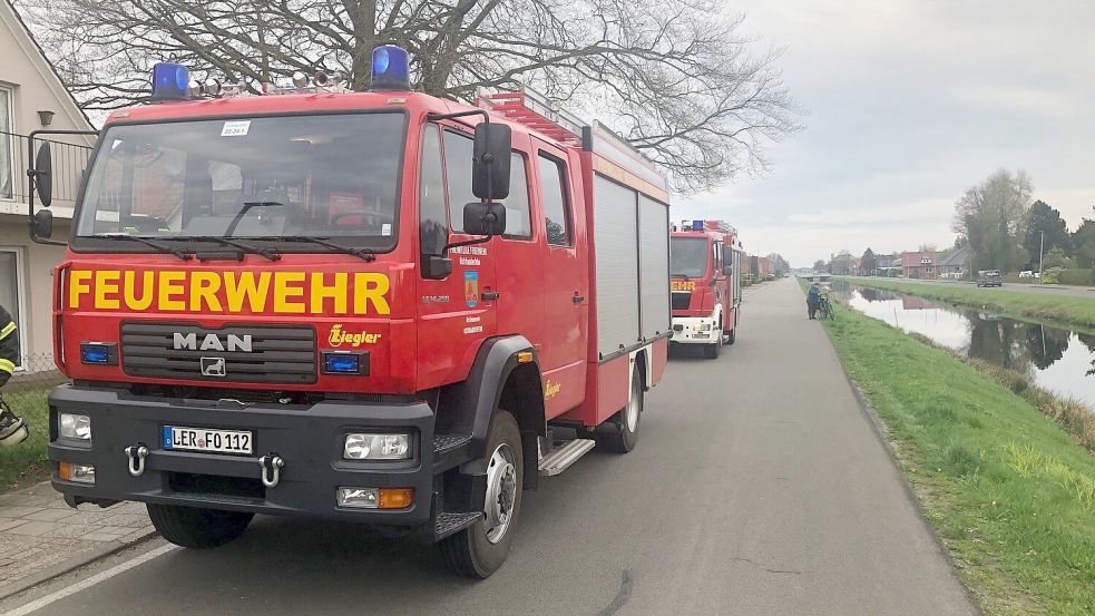 Die Feuerwehr war am Samstagmorgen in Ostrhauderfehn im Einsatz. Foto: Ammermann