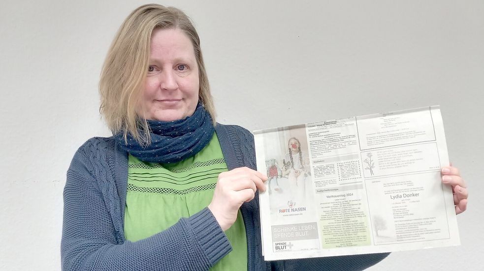 Ein Statement für die Gleichstellung und eine Hommage an die eigene Mutter und eine Tante: Als Ostrhauderfehner Bürgerin schaltete Kerstin Benedix zum Weltfrauentag in dieser Zeitung eine großformatige Anzeige. Foto: Scherzer