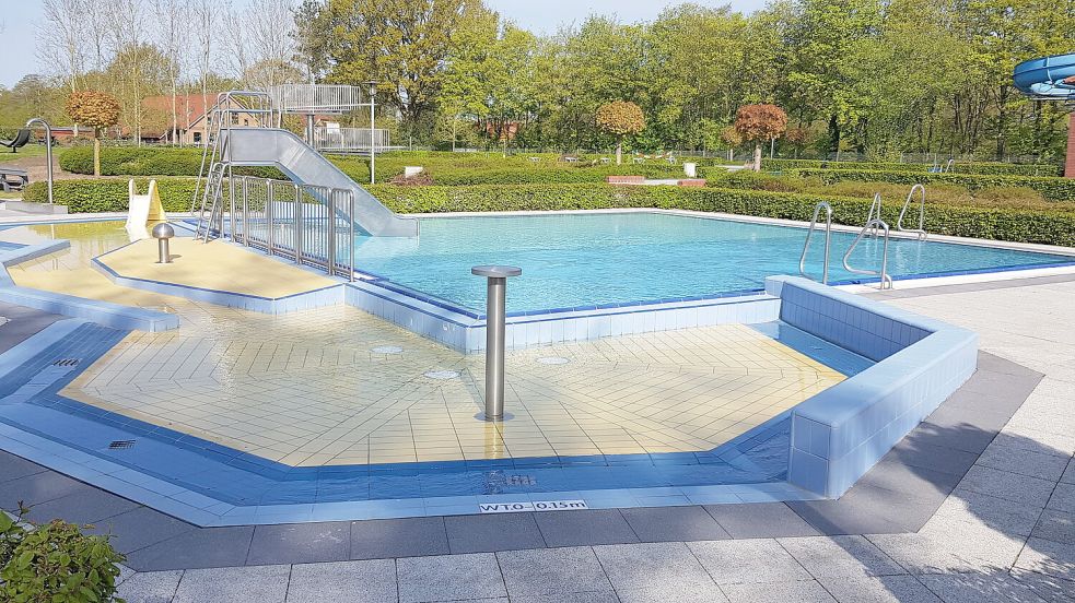 Am Sonnabend, 4. Mai, wird im Freibad Hengstforde die Saison eröffnet. Allerdings sind noch nicht alle Bereiche nutzbar. Foto: Gemeinde Apen