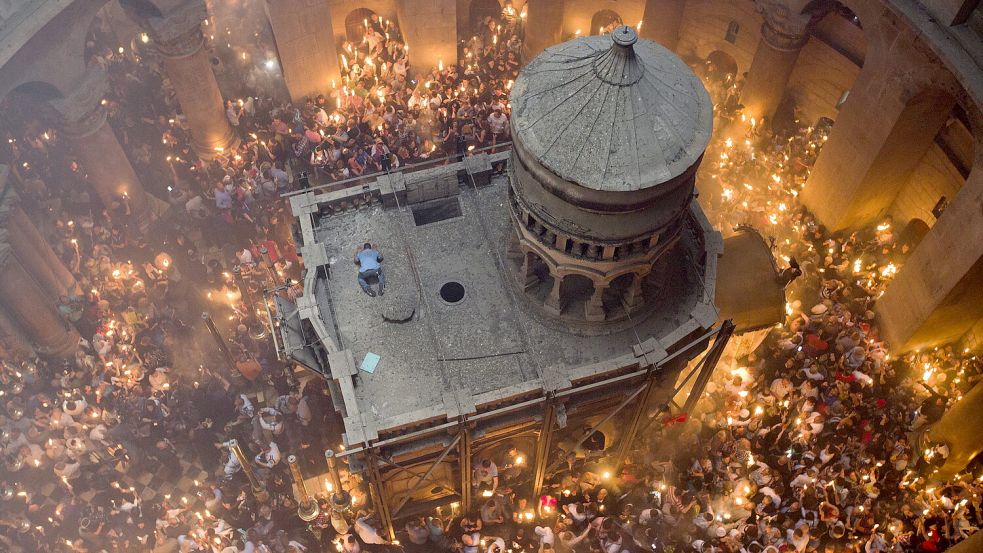 Christliches Heiligtum in Israel: die Grabeskirche in Jerusalem Foto: EPA/Abir Sultan