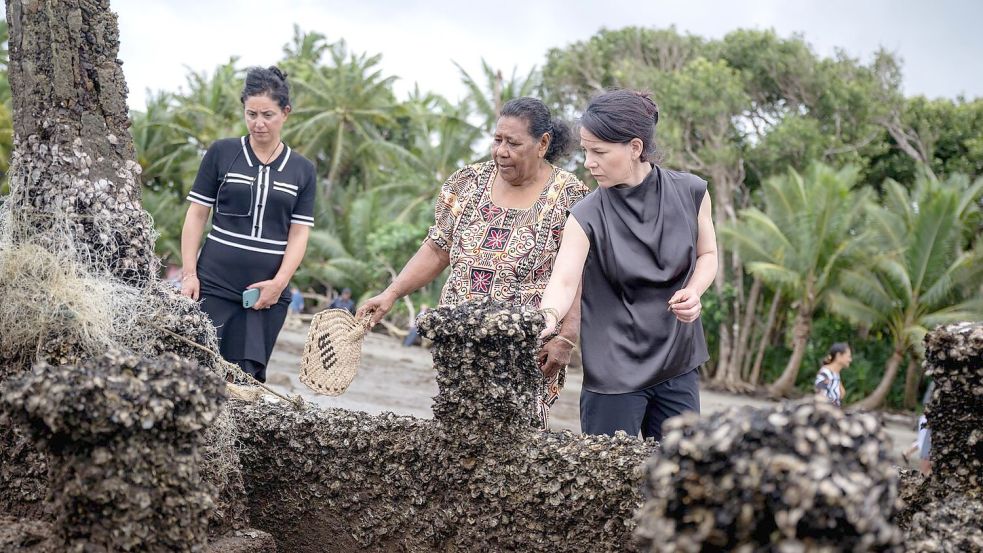 Außenministerin Annalena Baerbock besucht Fidschi. Foto: Sina Schuldt/dpa