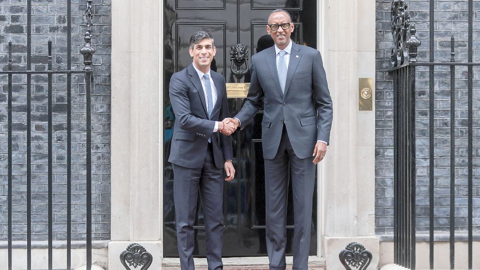 Der Deal zwischen dem ruandischen Präsidenten Paul Kagame und dem britischen Premierministers Rishi Sunak scheint kurz vor endgültigen Umsetzung zu stehen. Foto: IMAGO/Martyn Wheatley