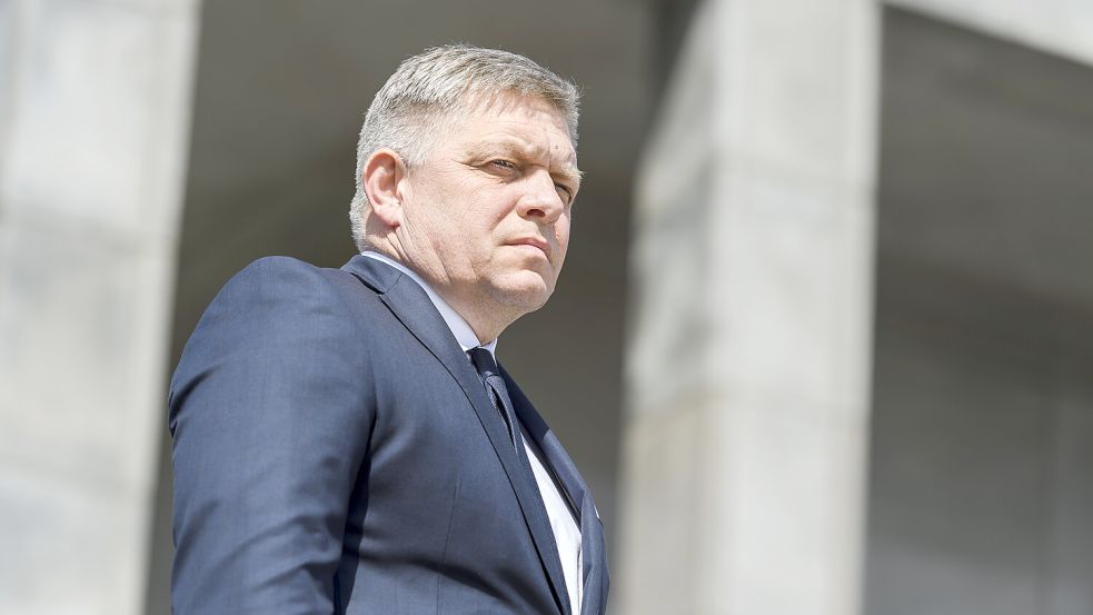 Robert Fico, Ministerpräsident der Slowakei, wurde durch Schüssen verletzt. Foto: dpa/TASR/ Jaroslav Novák