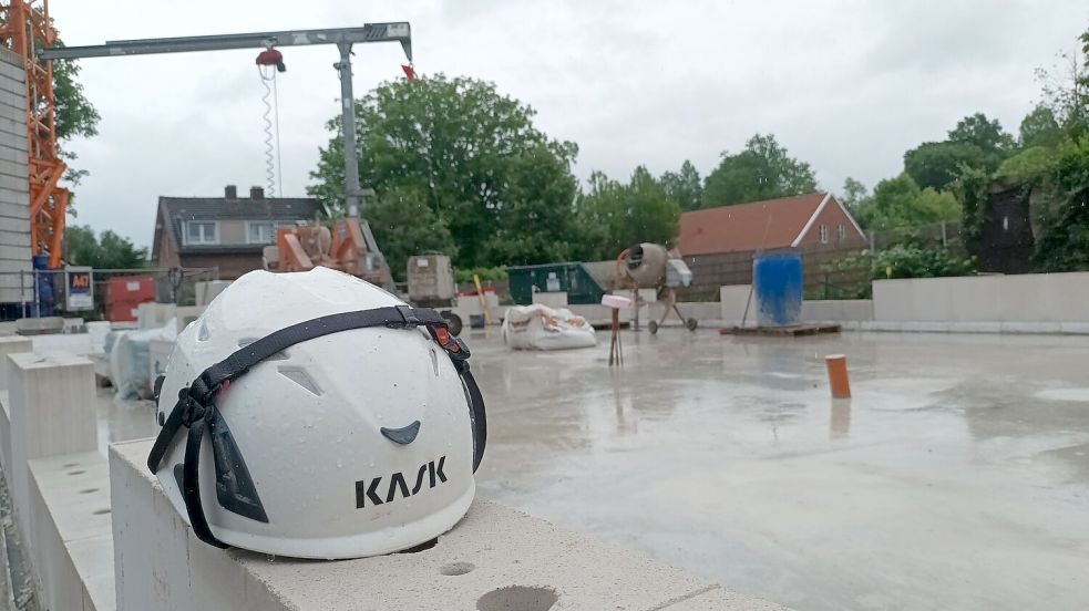 Die Ausmaße des Gebäudes lassen sich schon jetzt erahnen. Foto: Vogt