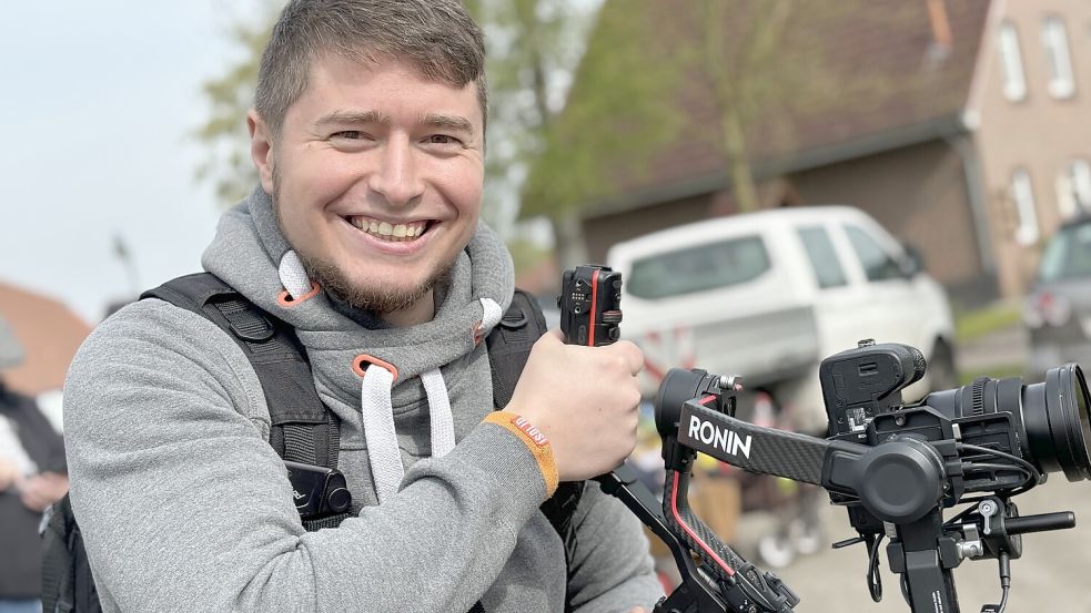 Andre Fabig aus Oldenburg drehte das Musikvideo. Foto: Janßen