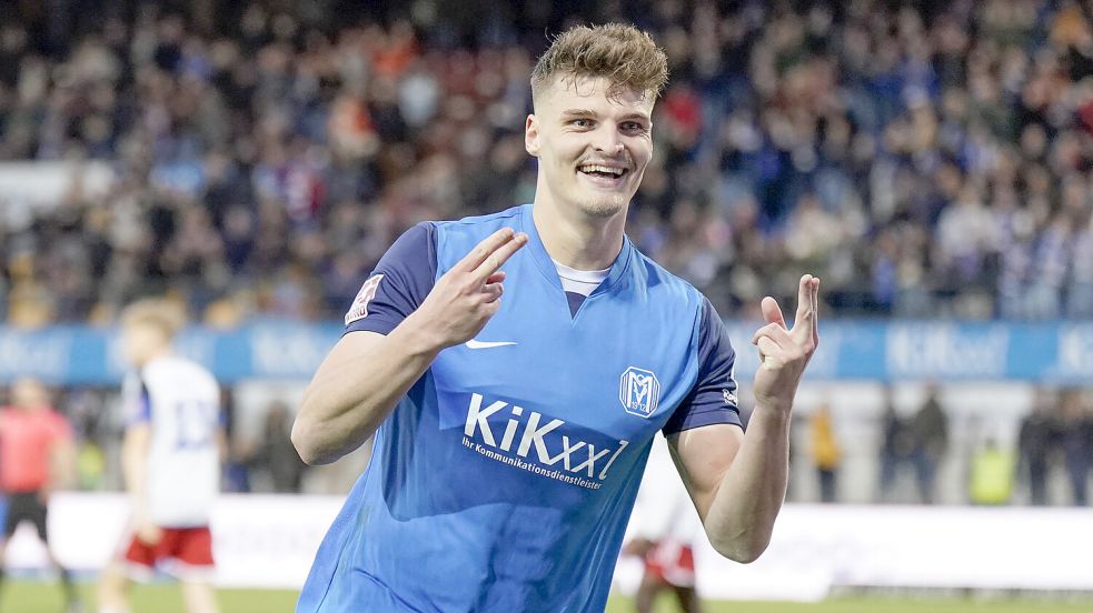 Marek Janssen jubelt auch in der neuen Saison für den SV Meppen. Foto: Imago/Werner Scholz