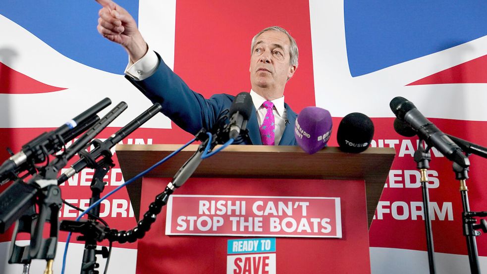 Nigel Farage gehört zu den einflussreichsten Politikern Großbritanniens Foto: dpa/Gareth Fuller