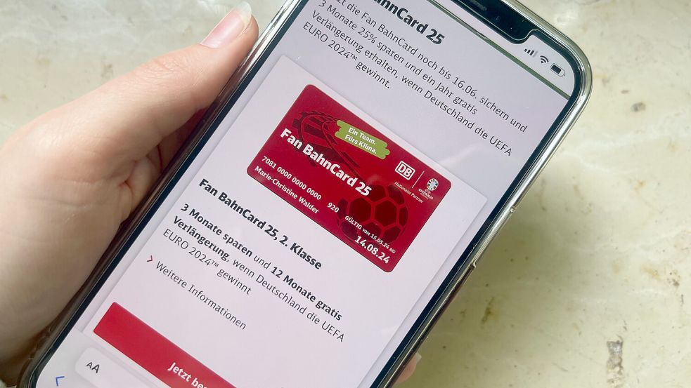 Die Fan-Bahncard kann noch bis zum 16. Juni bestellt werden. Foto: Anna-Lena Lohmann