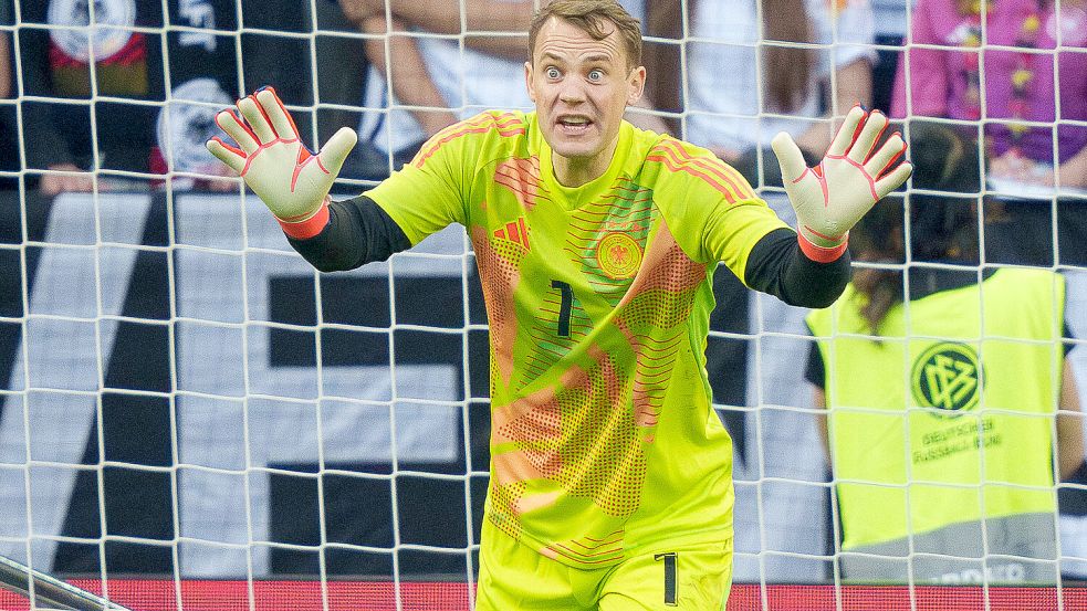 Manuel Neuer im Testspiel gegen Griechenland. Einmal patzte er, hielt ansonsten aber wieder einmal sehr gut. Foto: IMAGO/ActionPictures