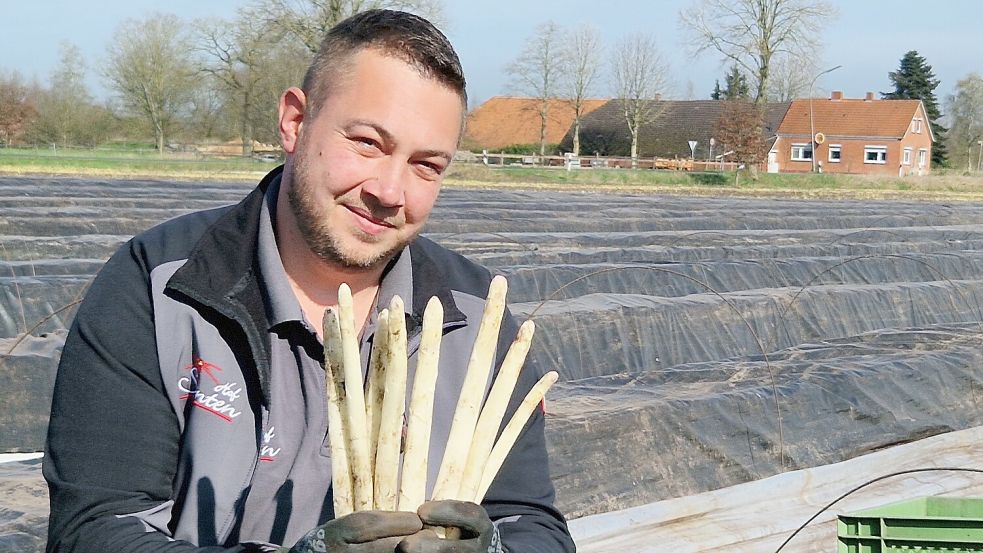 So sieht der erste Spargel der Saison aus. Foto: Gettkowski
